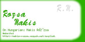 rozsa makis business card